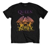 Queen Crest Logo Freddie Mercury Brian May autorizzato Uomo maglietta