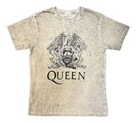 Rock Off Queen Unisex T-Shirt: Crest (Dip-Dye) (Small) - Medium - White - Unisex