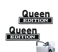 Queen Edition Adesivo Emblema 3D | 2 Pezzi Impermeabili 3D In Metallo Per Veicoli | Emblema Per Auto In Metallo Queen Edition | Per Camion SUV Moto Parabrezza Porta Pannello Posteriore Frigorifero Via