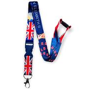 Queen Elizabeth II & Corgi Dog Collectors Edition - Cordino britannico con clip staccabile e sicurezza