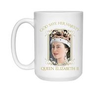 Queen Elizabeth II, tazza in ceramica della regina dell'Inghilterra, souvenir della famiglia reale, tazza da collezione della regina Elisabetta II, tazza ricordo della regina Elisabetta II, tazza