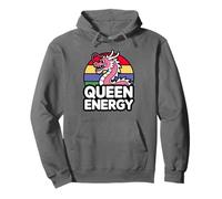Queen Energy Pink Dragon Pride Kawaii Giapponese retrò Felpa con Cappuccio