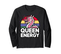 Queen Energy Pink Dragon Pride Kawaii Giapponese retrò Maglia a Manica