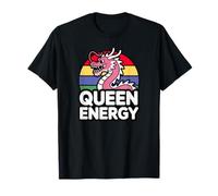 Queen Energy Pink Dragon Pride Kawaii Giapponese retrò Maglietta
