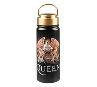 Grupo Erik: Bottiglia termica 550 ml Queen | Borraccia termica a doppia parete in acciaio inox, chiusura ermetica e manico, BPA free, ideale come i Queen gadget ufficiali