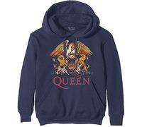 Queen - Felpa # L Unisex Blue # Classic Crest