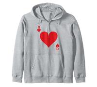Queen Hearts Deck of Cards Matching Costume Felpa con Cappuccio