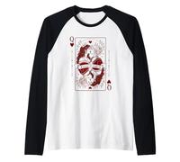 Queen Hearts Orgoglio Lesbico | Romance Gothic LGBTQ Maglia con Maniche Raglan