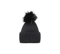 QUEEN HELENA Cappello Invernale con PON PON Berretto Caldo Casual Zuccotto Donna CP304 (IT, Testo, Taglia Unica, Nero)