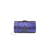 QUEEN HELENA Pochette Elegante con Strass Borsetta Cerimonia con Tracolla Donna (S709 Blu)