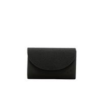QUEEN HELENA Pochette Leggera Rigida Clutch Elegante a Mano e Tracolla Borsetta da Cerimonia Festa Evento Donna (S510 NERO)