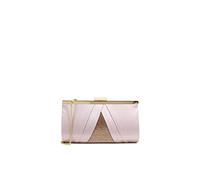 QUEEN HELENA Pochette Leggera Rigida Clutch Elegante a Mano e Tracolla Borsetta da Cerimonia Festa Evento Donna (S7009 Champagne)