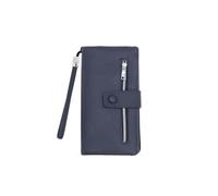QUEEN HELENA Portafoglio con Zip e Laccetto da Polso Mini Pochette Donna PF22-8 (Blu Scuro)