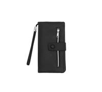 QUEEN HELENA Portafoglio con Zip e Laccetto da Polso Mini Pochette Donna PF22-8 (Nero)