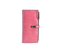 QUEEN HELENA Portafoglio Lungo Sottile con Cerniera Porta Carte Donna PF22-1 (Rosa)