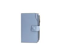 QUEEN HELENA Portafoglio Lungo Sottile con Cerniera Portamonete Porta Carte Capiente Donna PF22-3 (Celeste)