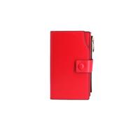 QUEEN HELENA Portafoglio Lungo Sottile con Cerniera Portamonete Porta Carte Capiente Donna PF22-3 (Rosso)
