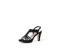 QUEEN HELENA Scarpe Eleganti con Tacco Sandali con Pochette Donna S2702 (S2702 Nero, numeric_40)