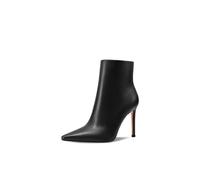 QUEEN HELENA Tronchetti con Tacco a Spillo Stivaletti a Punta Casual Eleganti Donna K4017 (Nero Pu, Sistema Taglie Calzature EU, Adulto, Donna, Numero, Media, 40)