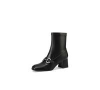 QUEEN HELENA Tronchetti con Tacco Basso Stivaletti con Zip Laterale Donna ZM9814 (Nero, Sistema Taglie Calzature EU, Adulto, Donna, Numero, Media, 37)