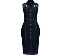 Queen Kerosin, abito a matita in denim da donna, denim XS Blu