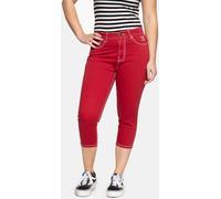 Queen Kerosin Betty Capri Jeans da donna, rosso, taglia 28 per donne