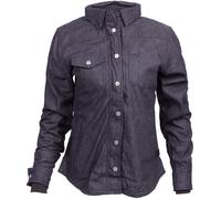 Queen Kerosin Built it Up Blanko Adventure Camicia da donna, blu, taglia XS per donne