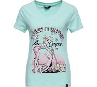 Queen Kerosin Sweep It Under The Carpet Maglietta da donna, turchese, taglia 2XL per donne