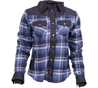 Queen Kerosin Troublemaker Blanko Adventure Camicia da donna, blu, taglia 3XL per donne