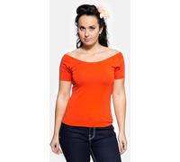 Queen Kerosin U-Boot Camicia da donna, arancione, taglia XS per donne