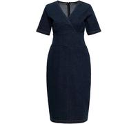 Queen Kerosin - Vestito a matita sovrapposto retrò da donna QKU46030 M Blu