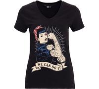 Queen Kerosin We Can Do It, donne t-shirt M female Nero