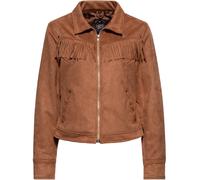 Queen Kerosin Western Giacca da donna, marrone, taglia XL per donne