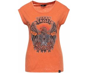 Queen Kerosin Wild & Free Maglietta da donna, arancione, taglia M per donne