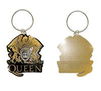 Queen Keychain Oro Crest Classic Band Logo Nuovo Ufficiale Metal Portachiavi