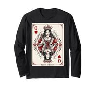 Queen King of Hearts Valentines V-Day Couple Matching Funny Maglia a Manica