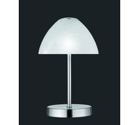 QUEEN LAMPADA DA TAVOLO LED 3W 280lm, 3000K METALLO ACCIAIO TOUCH 4 INTENSITA' DIFFUSORE COPPA VETRO H.24CM