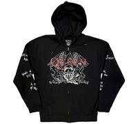 Queen Logo & Crest Outline autorizzato Felpa con Cappuccio