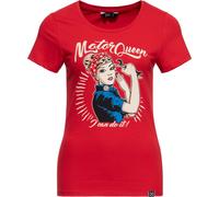 Queen Maglietta da donna con stampa paraffina "Motore Queen Posso fare It" QKI11002 4XL Rosso