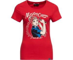 Queen Maglietta da donna con stampa paraffina "Motore Queen Posso fare It" QKI11002 4XL Rosso