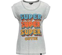 Queen Maglietta da donna Paraffin Enzyme Wash "Super Super" QKI41013 XXL Verde
