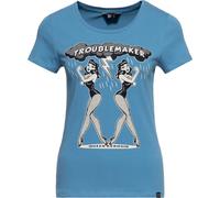 Queen Maglietta Kerosin Basic da donna "Trouble Maker" QKI31002 XS Blu