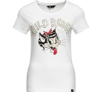 Queen Maglietta Kerosin da donna con stampa "Wild Rebel" QKI11005 3XL Bianco