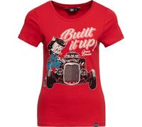 Queen Maglietta Kerosin stampata da donna "Built It Up" QKI31001 S Rosso