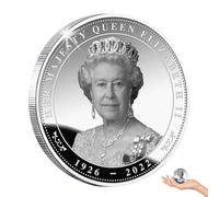 Queen Memorial Coin | Regina Commemorativa Fatta A Mano Elizabeth II Medaglione | Moneta di Souvenir in Onore di Sua Maestà | Collettore Non Circolato per La Raccolta di Display E Regali