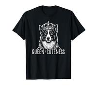 Queen of Cuteness - Adorabile Border Collie per Natale Maglietta