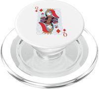 Queen of Diamonds - Carte da poker per blackjack PopSockets PopGrip per MagSafe