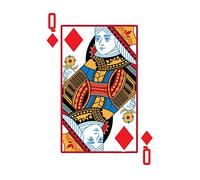 Queen of Diamonds Lined Notebook: 6" x 9" 120 Page Lined Notebook Queen of Diamonds Playing Card