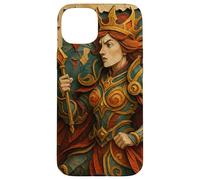Queen of Diamonds Playing Card Paper Cut Lucky Poker Custodia per iPhone 15 Plus