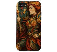 Queen of Diamonds Playing Card Paper Cut Lucky Poker Custodia per iPhone SE (2020) / 7/8